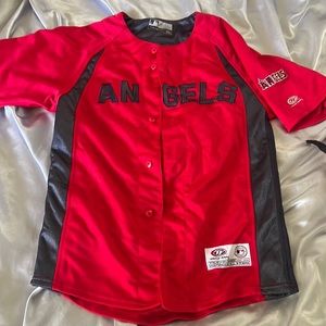 Angels button up jersey size medium